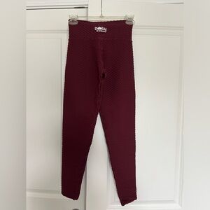 Booty by Brabants full-length Croco legging; Merlot color